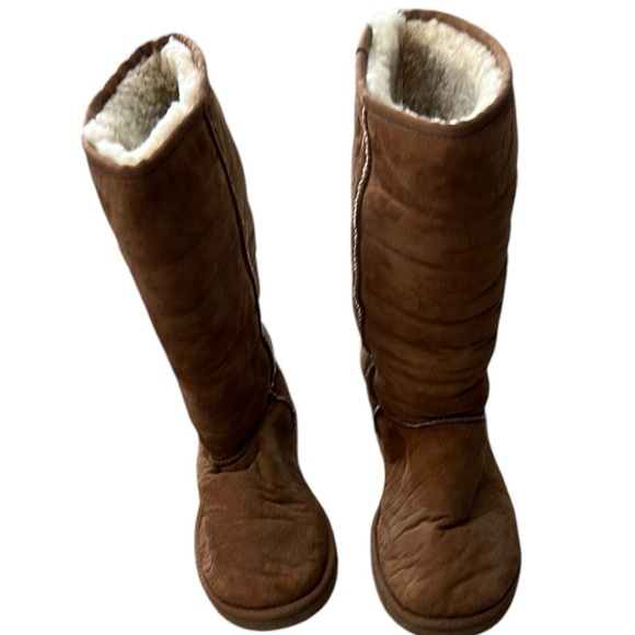 UGG Shoes - UGG Brown Winter Boots with Sheepskin Lining